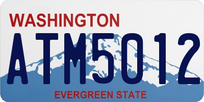 WA license plate ATM5012