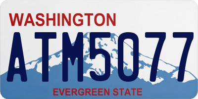 WA license plate ATM5077