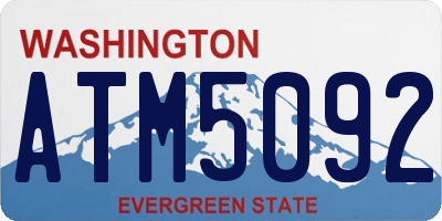 WA license plate ATM5092