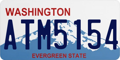WA license plate ATM5154