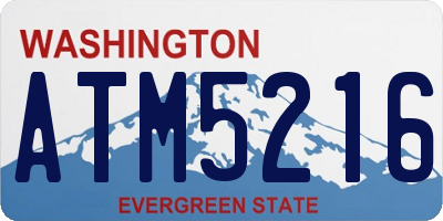 WA license plate ATM5216