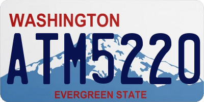 WA license plate ATM5220