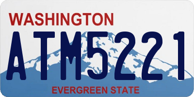 WA license plate ATM5221