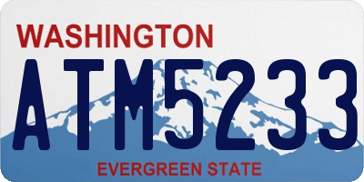 WA license plate ATM5233