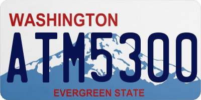 WA license plate ATM5300
