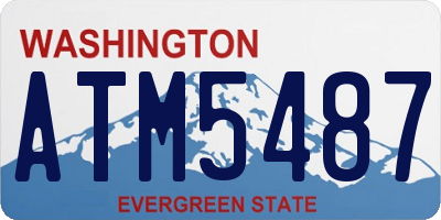WA license plate ATM5487