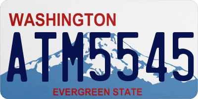 WA license plate ATM5545