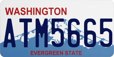 WA license plate ATM5665