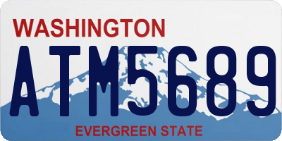 WA license plate ATM5689