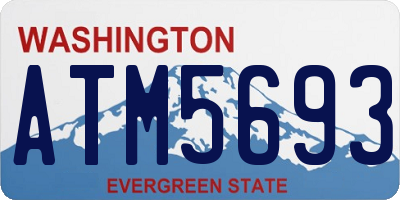 WA license plate ATM5693
