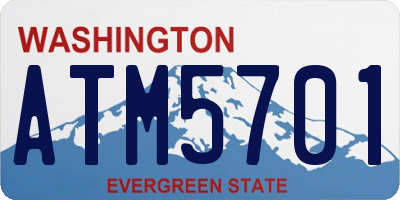 WA license plate ATM5701