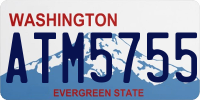 WA license plate ATM5755