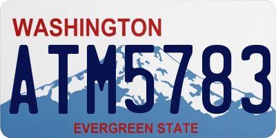 WA license plate ATM5783