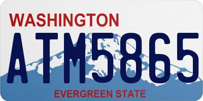 WA license plate ATM5865
