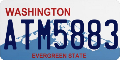 WA license plate ATM5883