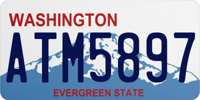 WA license plate ATM5897