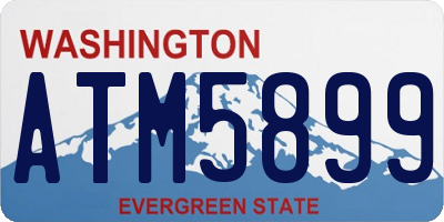 WA license plate ATM5899