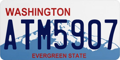 WA license plate ATM5907