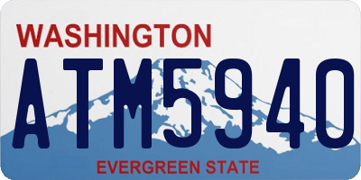 WA license plate ATM5940