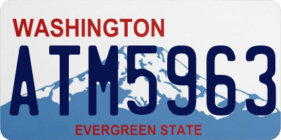 WA license plate ATM5963