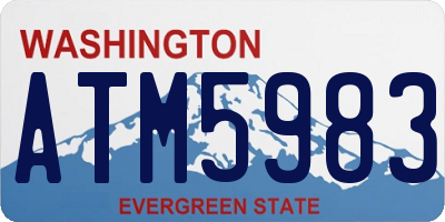 WA license plate ATM5983