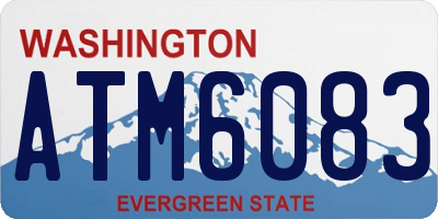 WA license plate ATM6083