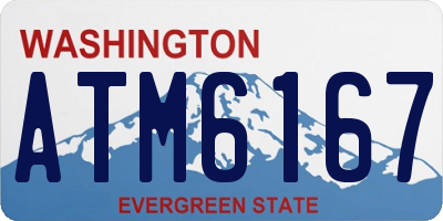 WA license plate ATM6167