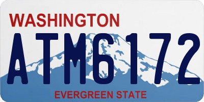 WA license plate ATM6172