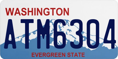 WA license plate ATM6304