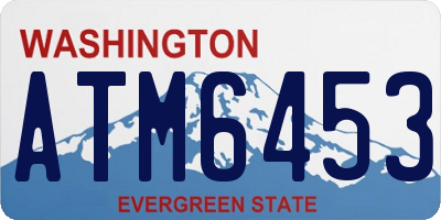 WA license plate ATM6453