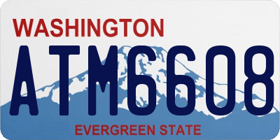 WA license plate ATM6608