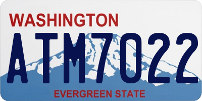WA license plate ATM7022