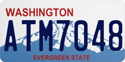 WA license plate ATM7048
