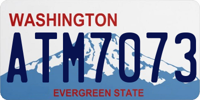 WA license plate ATM7073