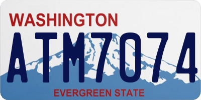 WA license plate ATM7074