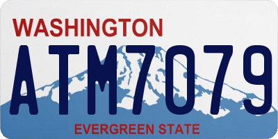 WA license plate ATM7079