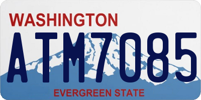 WA license plate ATM7085
