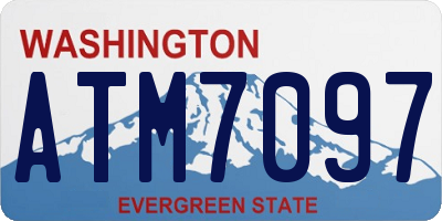 WA license plate ATM7097