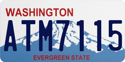WA license plate ATM7115