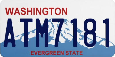 WA license plate ATM7181