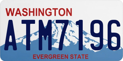 WA license plate ATM7196