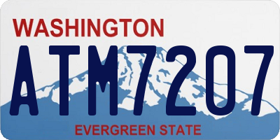 WA license plate ATM7207
