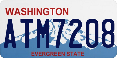 WA license plate ATM7208