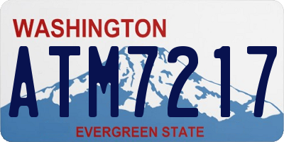 WA license plate ATM7217