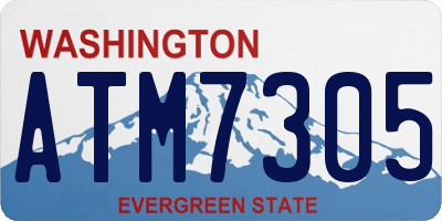 WA license plate ATM7305