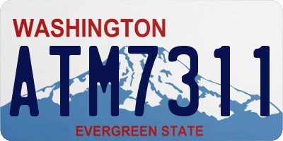 WA license plate ATM7311
