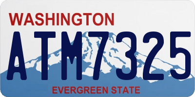 WA license plate ATM7325
