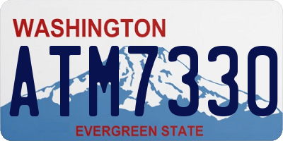 WA license plate ATM7330