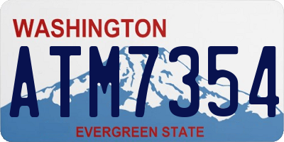 WA license plate ATM7354