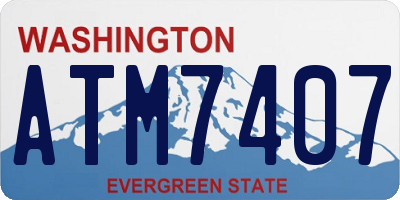 WA license plate ATM7407